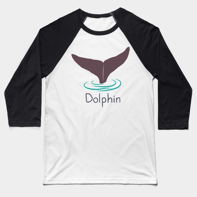 Dolphin Baseball T-Shirt by dddesign